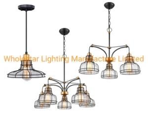 Metal Pendant Light with Glass Shade / Glass Pendant Lamp (WHP-296)