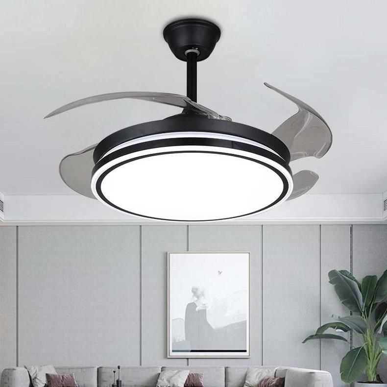 Modern Simple Natural Time Setting RF Remote Control Ceiling Fan with Light Fan Lamp