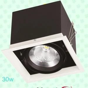 30W Square LED Recessed COB Downlight Dimmable with CE SAA RoHS Approved