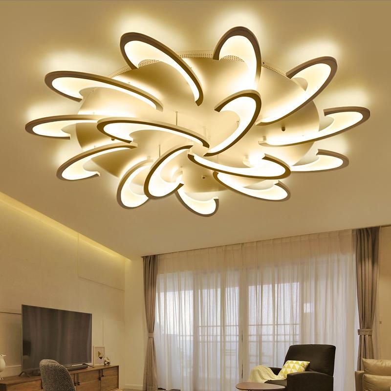 Bright Acrylic Ceiling Light with Remote Controller for Living Room Bedroom Lighting Fixtures (WH-MA-52)