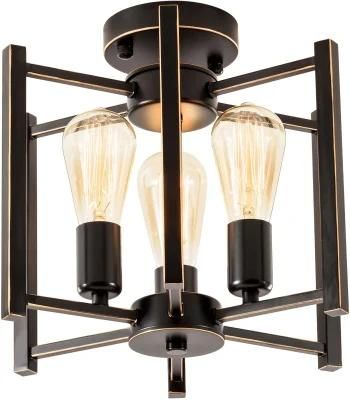 Luling Industrial Adjustable Black Bronze Chandelier Hallway Ceiling Light