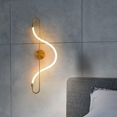 Modern LED Wall Lamp Bedroom Corridor Silicone LED Strip Wall Mount Bedside Wall Lamp (WH-OR-86)