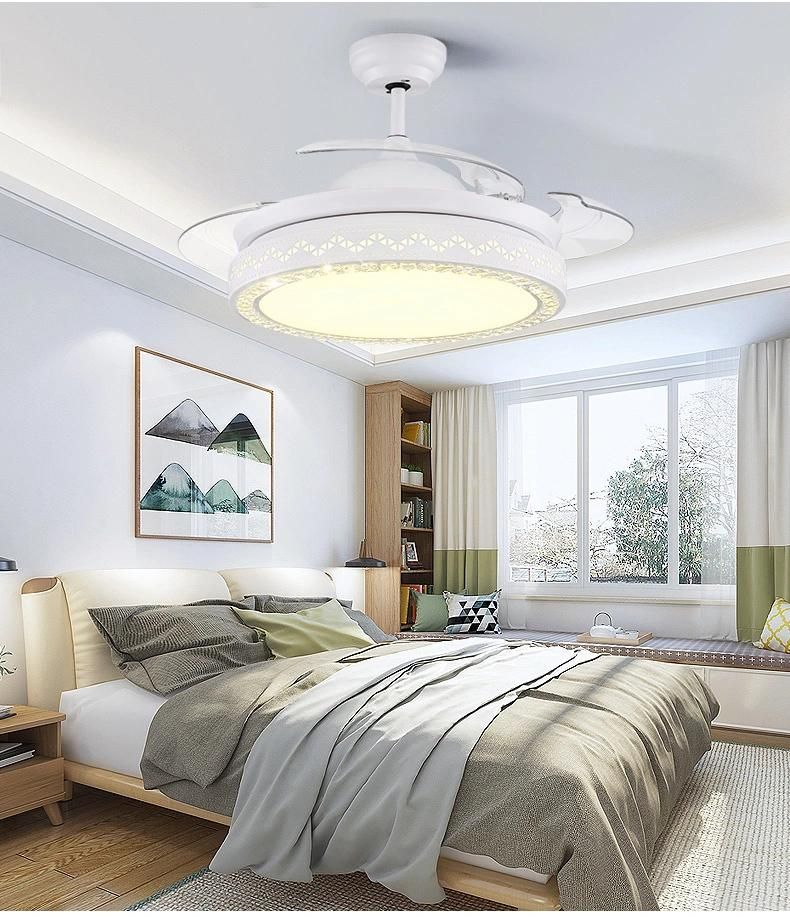 Modern New Type Invisible Fan Pendant LED Light Fan with Light and Remote