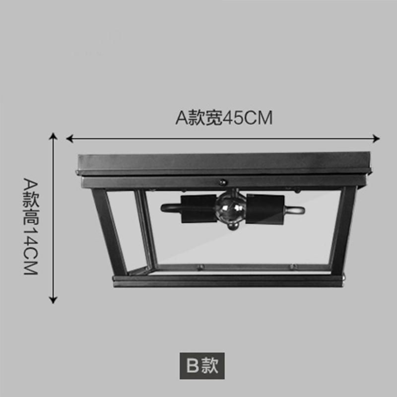 Flush Industrial Ceiling Lights Loft Square Ceiling Lamp Fixtures (WH-LA-06)