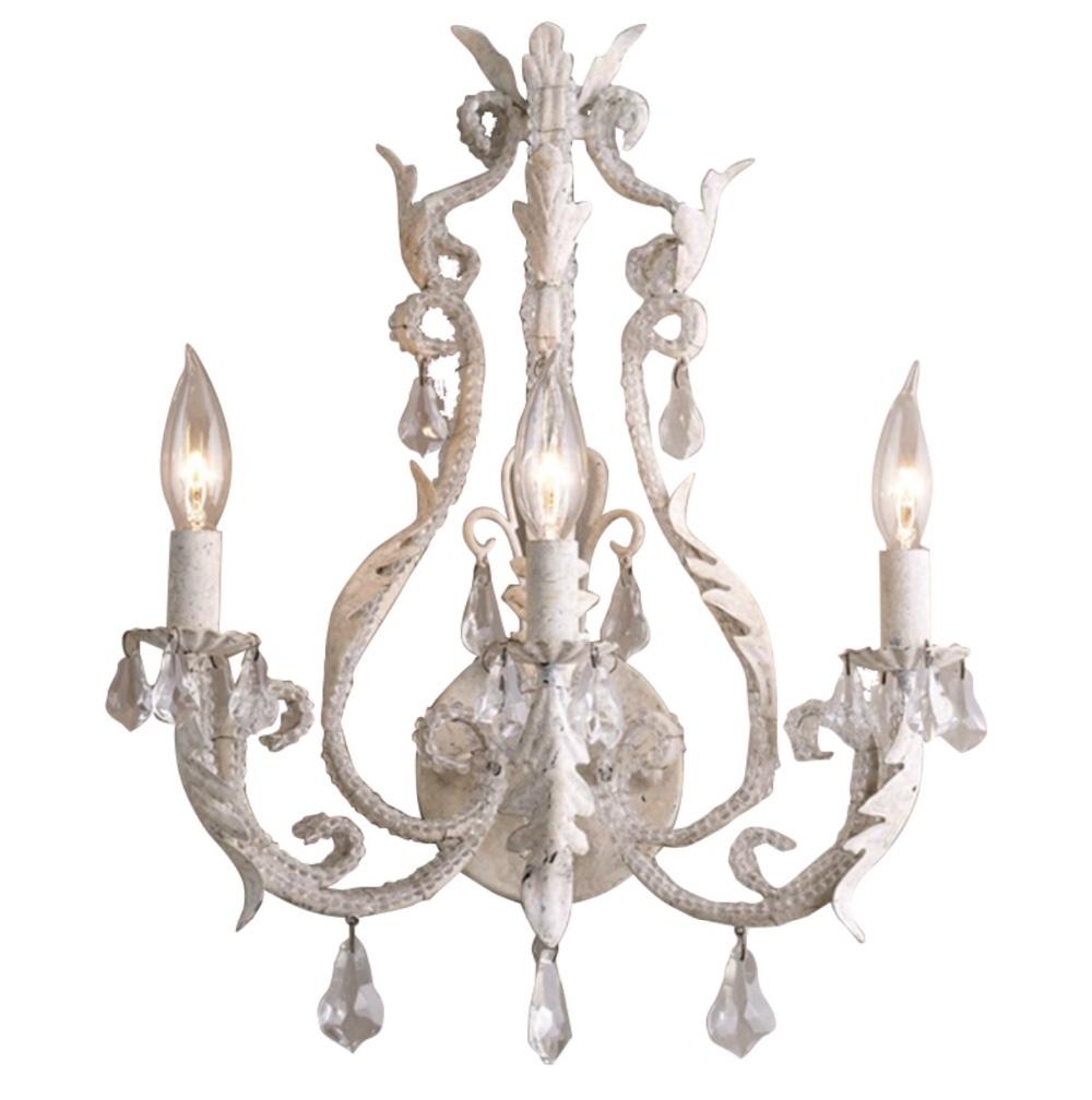 Antique Lighting Rustic Decor White Body Color Crystal Wall Sconce (Wh-VR-102)