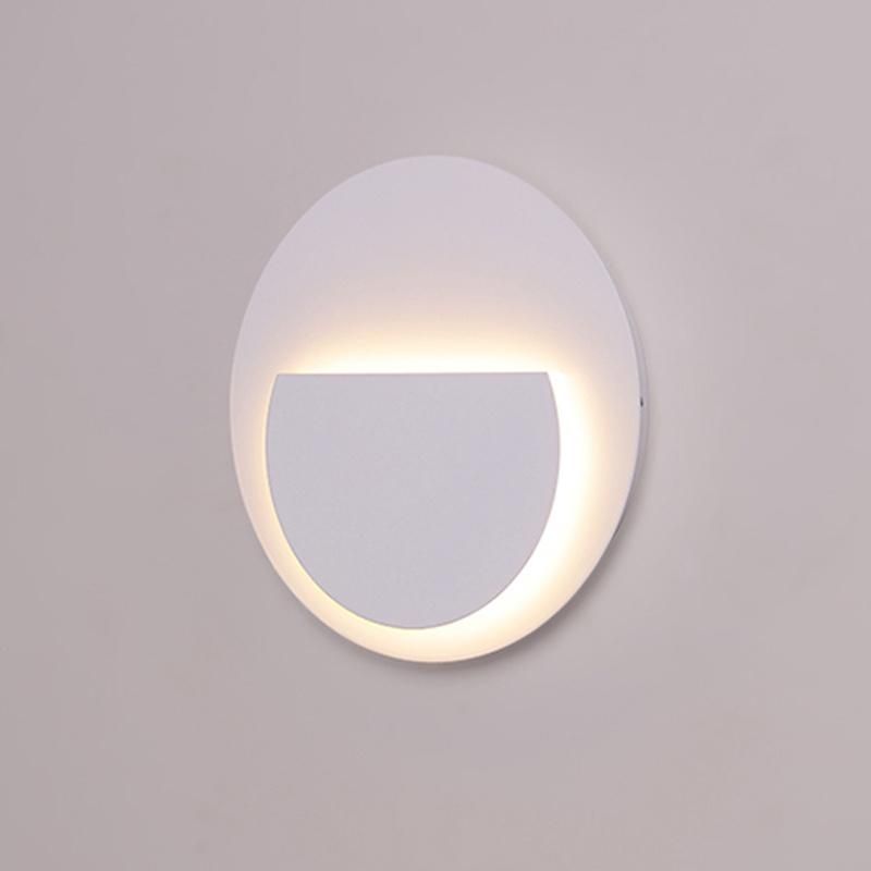 Simple Living Room LED Creative Staircase Corridor Study Bedroom Bedside Round Wall Lamp