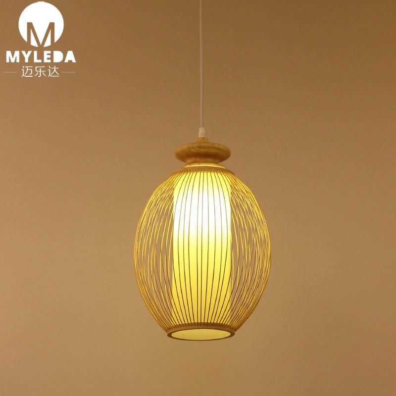 Chinese Restaruant Design Rattan Bamboo Pendant Light