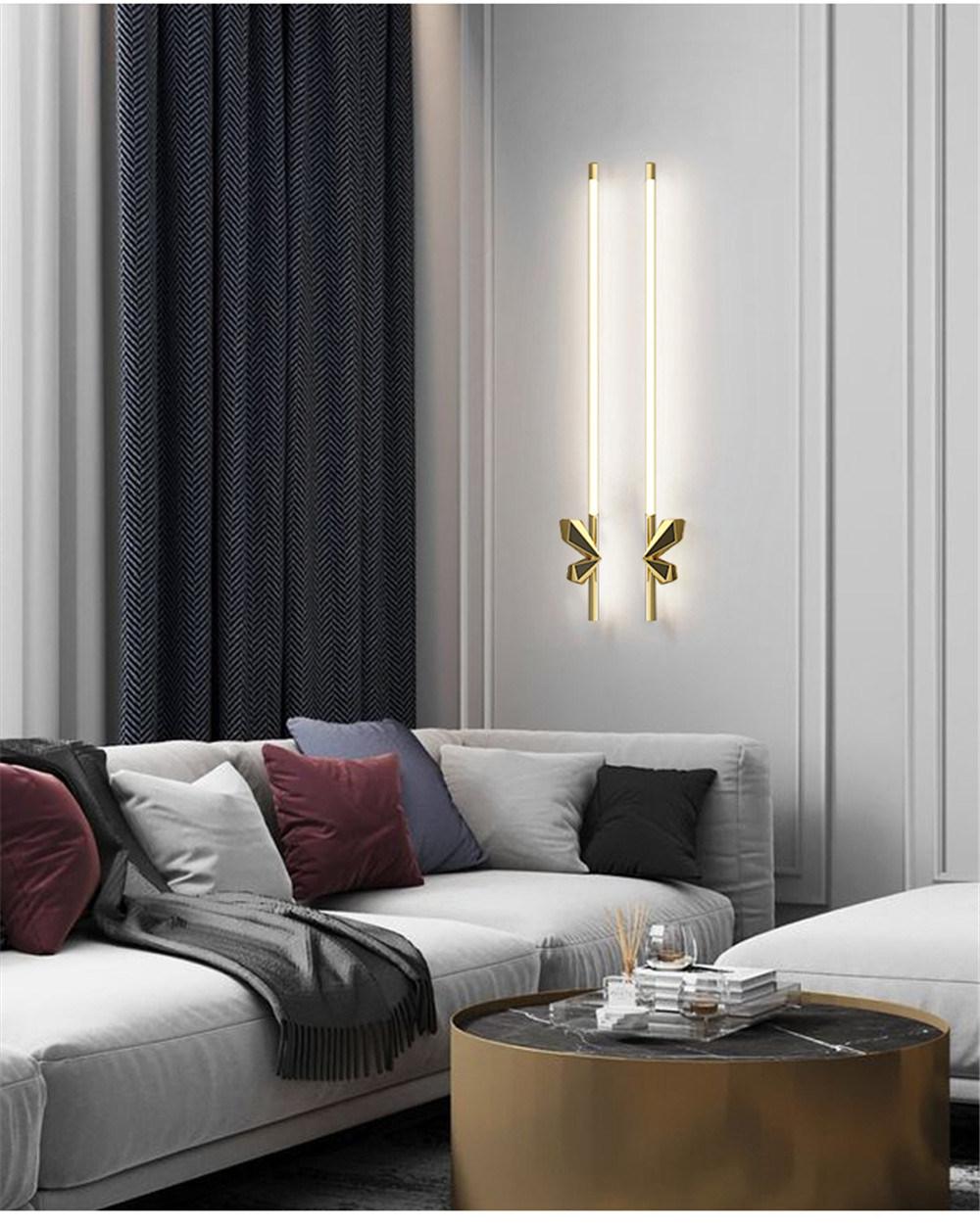 Modern Design LED Wall Lamp for Bathroom Bedroom Mirror Wall Sconce Indoor Decoration Nordic Home Deco Bedside Lamp Fixture Gold