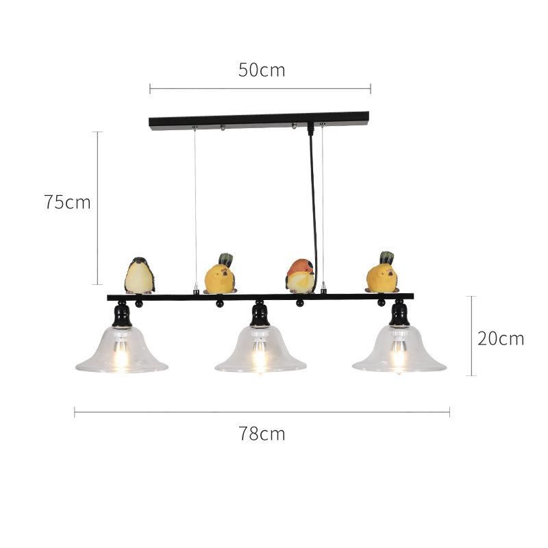 Nordic Pastoral Resin Bird Lamp LED Pendant Lights Dining Room Restaurant Home Decor Hanging Lights Simple Designer Vintage Lamp