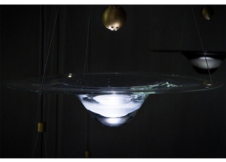 Nordic Creative Glass Pendant Lamp Water Drop Flying Saucer Hotel Bar Restaurant Design Lamp (WH-AP-249)