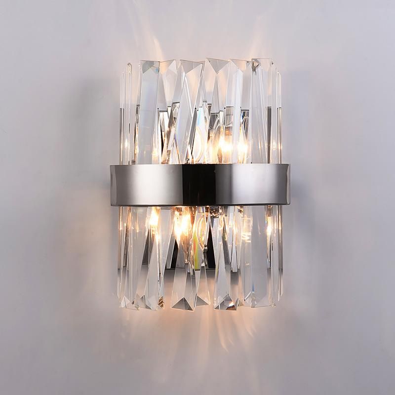 Modern Gold Crystal Wall Lamp Chrome Sconce Light Bedroom Living Room Dining Room Wall Light (WH-OR-158)