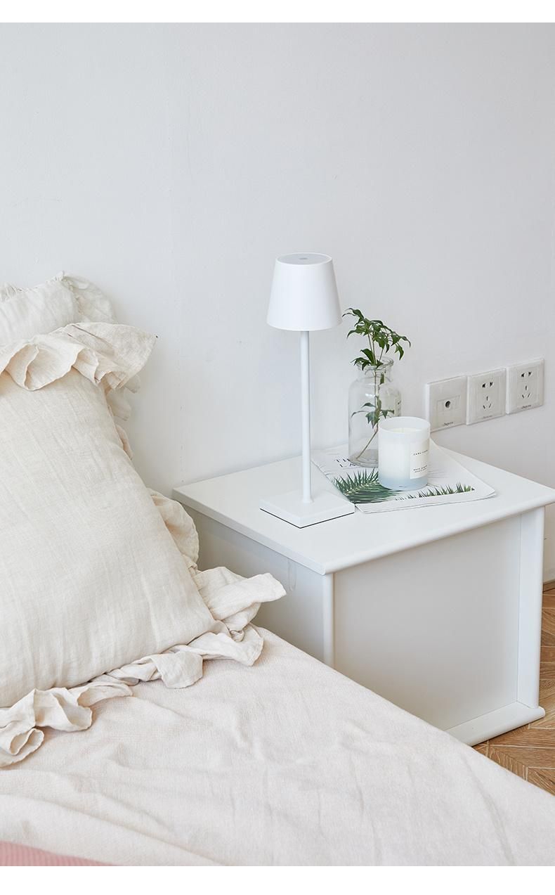 Table Lamp Charging Portable Touch Switch Night Light Bedroom Bedside Lamp Bar Living Room Atmosphere Table Decoration Lamp