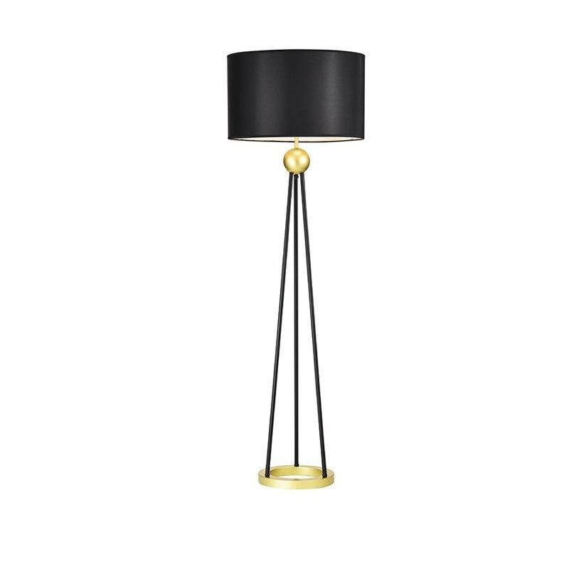 Hotel Industrial Retro Black Hardware Cloth Cover Living Room Standing Lamp (WH-VFL-13)