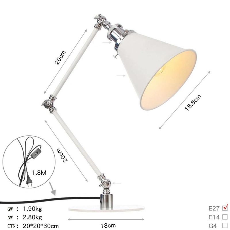 Lamp Shades Desk Lamp Home Decoration Vintage Table Lamp High Quality Metal Retro LED Modern Electric Iron 2-Year Table Lamp