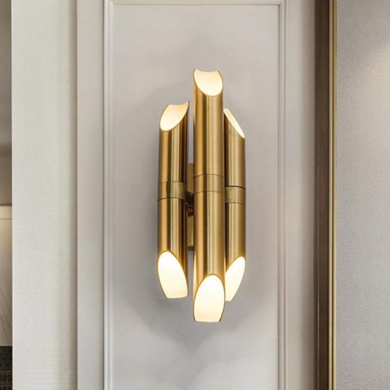 Nordic Luxury Wall Lamp Post-Modern Minimalist Living Room Hotel Golden Wall Lamp (WH-OR-123)