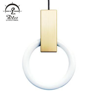 Modern LED Office Hanging Glass Metal Gold Indoor Lighting