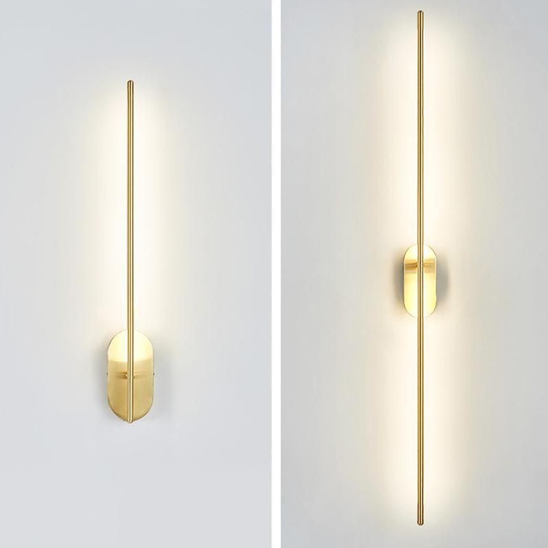 Light Luxury Copper Wall Light Living Room Bedroom Bedside Light Hotel Corridor Long Wall Lamp