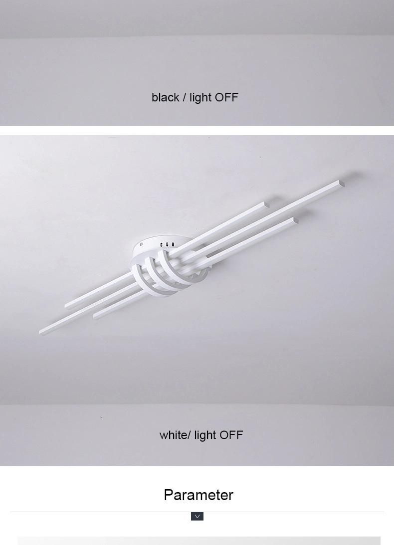 Modern LED Ceiling Lights for Bedroom Corridor Foyer Living Room Black Long Chandelier (WH-MA-195)