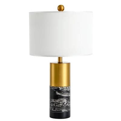 Nordic Home Hotel Metal and Stacked Glass Buffet Table Lighting Creative Hand-Blown Glass Table Lamp