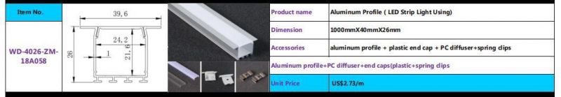 Suppliers Underround Alu Profile, Anodized LED Alu-Profil Aluminium LED Strip Profile for Inground Light