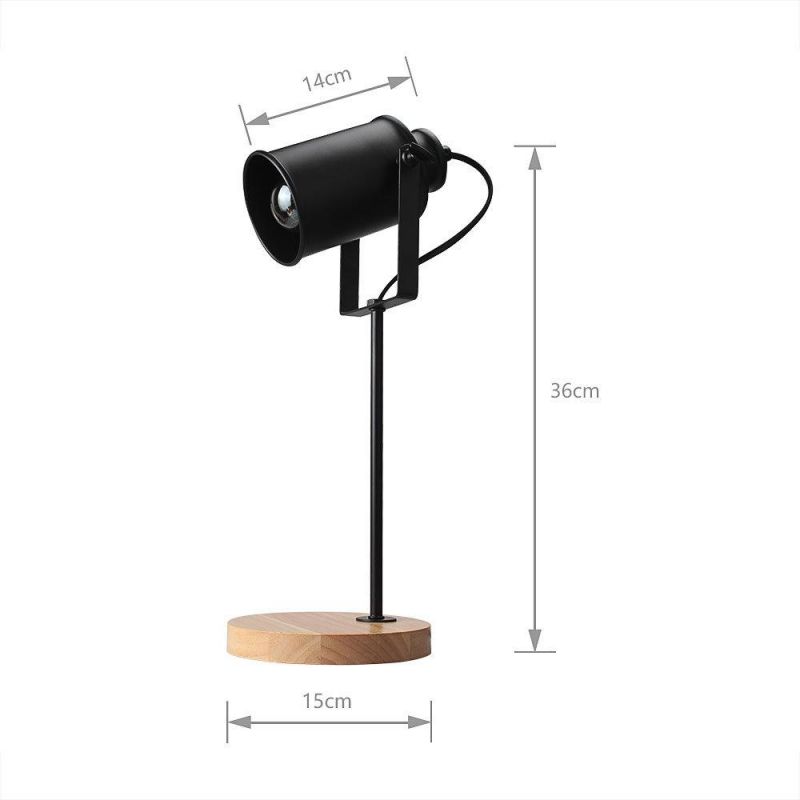 American Table Lamp Ascelina Vintage Loft Wooden LED Desk Lamp (WH-VTB-35)