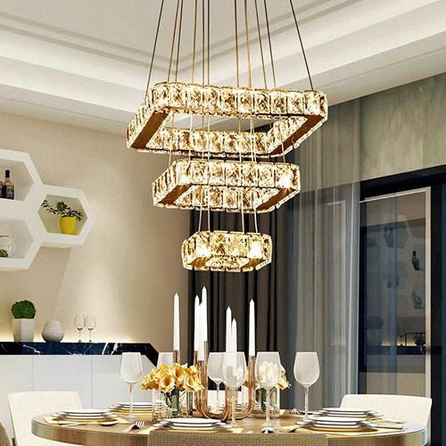 Modern Lamp Living Room Crystal Chandelier Light Pendant for Home Lighting Decoration