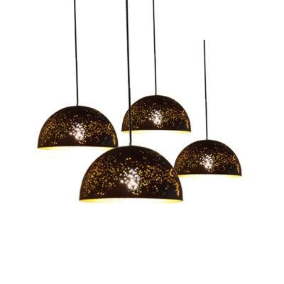 Best-Selling Modern Metal Corrosive Pendant Lighting in Antique Brass Color for Restaurant