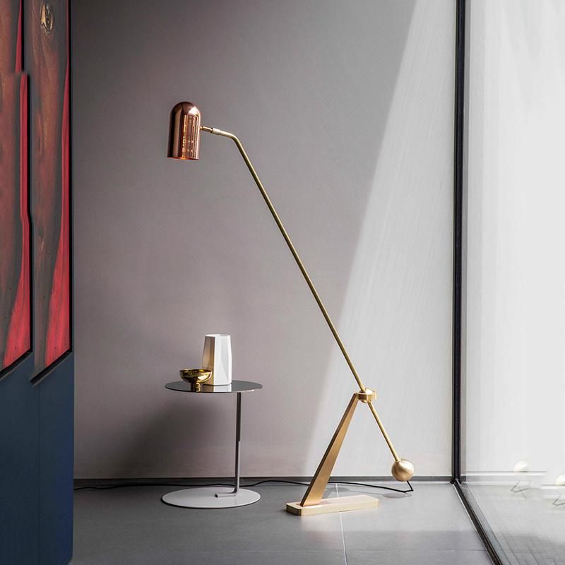 Adjustable Angle Table Lamp Vintage Style Golden Bedside Lamp LED