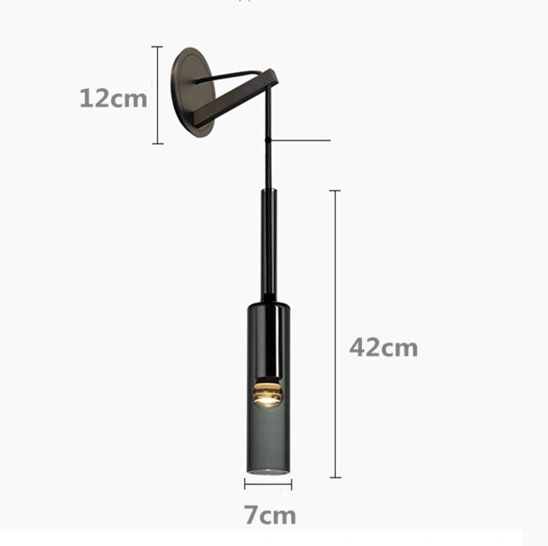 Copper Crystal Wall Lamp Creative Glass Bottle Design Parlor Bedroom Bedside LED Lamp (WH-OR-51)