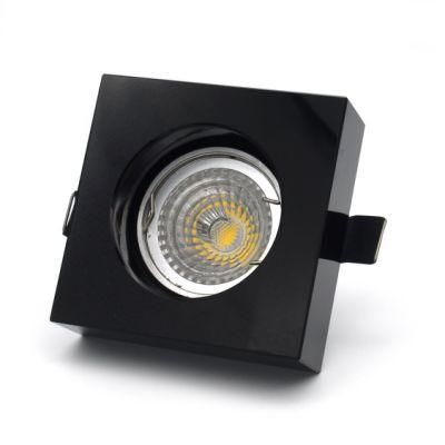 Black Square Crystal LED Ceiling Downlight Fitting Fixture for MR16 GU10 (LT2127)