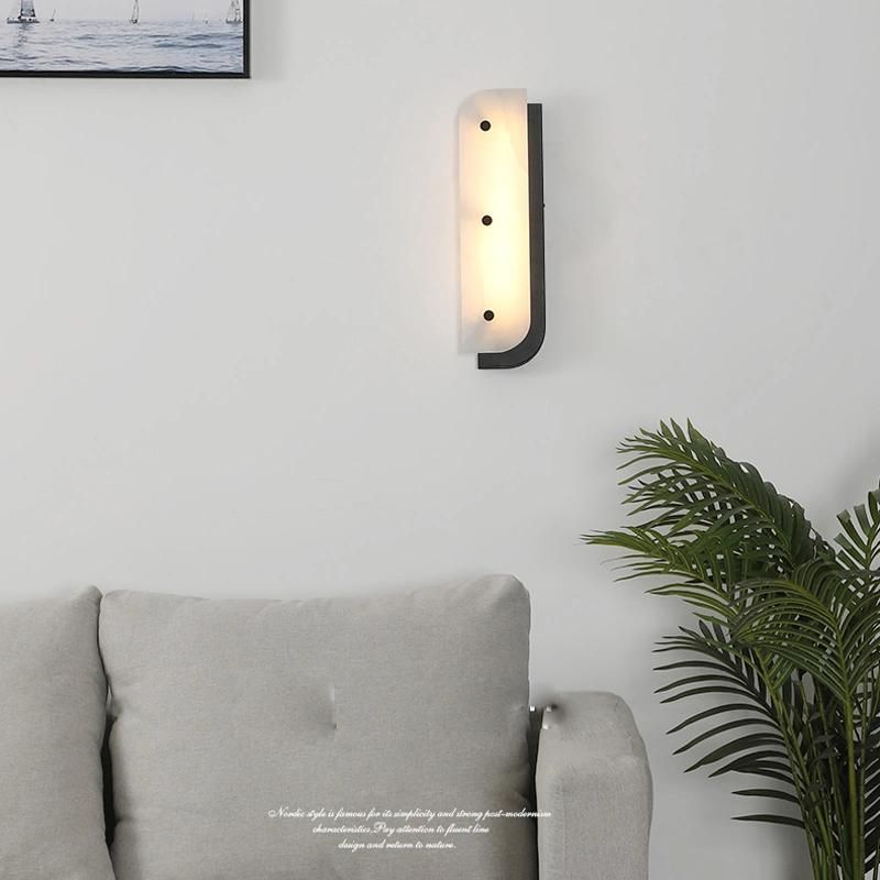 Simple and Modern Marble Wall Lamp Living Room Bedside Corridor Decorative Light