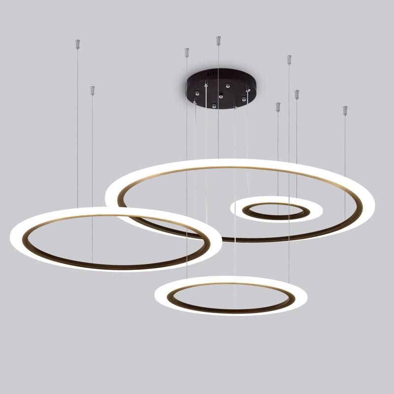 Round Circle Rings LED Pendant Lamp Acrylic Ring LED Hanging Lamp