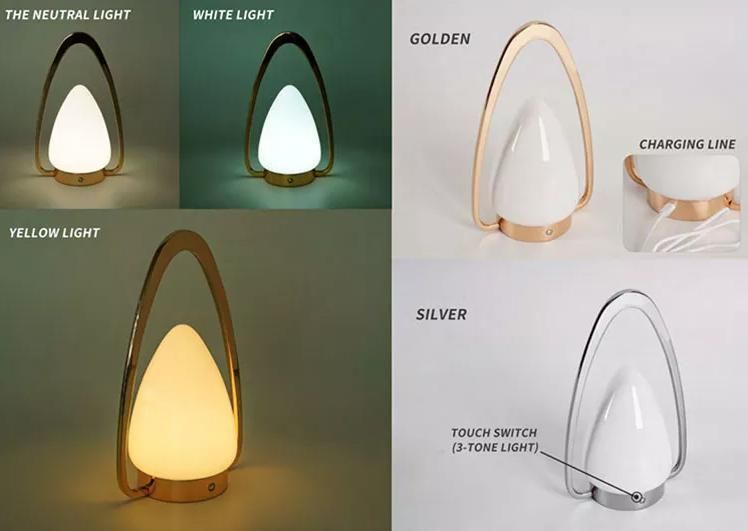 Decorative Atmosphere Light LED Light Pot Table Lamp Creative Water Drop Night Light Bedroom Living Room