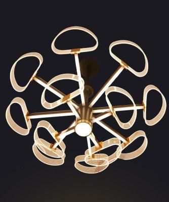 Modern Fashion Arylic Long Chandelier Decorate Light for Living Room