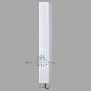 Facile Tall Square Art Floor Lamp with White PE Shade (C500031)