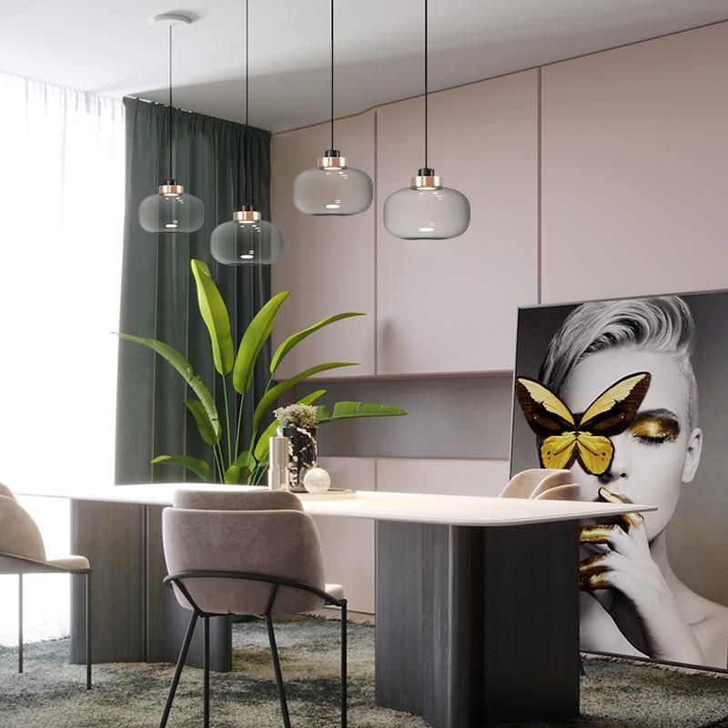 Nordic LED Pendant Light Designer Glass Bedroom Bedside Hanging Minimalist Modern Restaurant Bar Pendant Light (WH-GP-45)