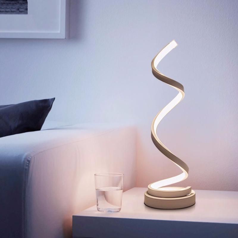 New Products 24W Spiral Shape Book Light Bedside LED Table Lamp