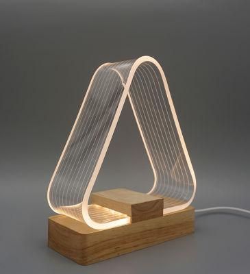 USB Lamp Creative Home Nordic Simple Study Lamp Charging LED Acrylic Night Light Holiday Gift Lamp