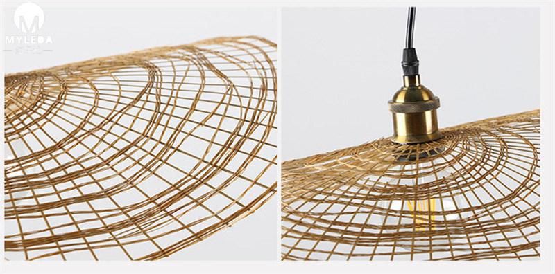Chinese Style Shade Restaurant Stair Bamboo Pendant Light