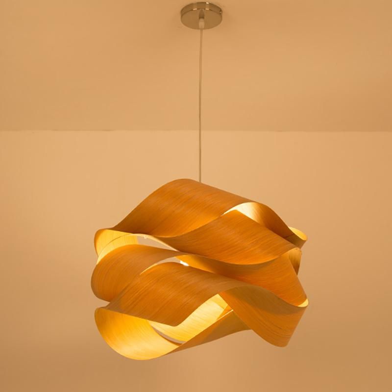 Wooden Creative Chandelier Asian Style Dining Room Pendant Lamp Light