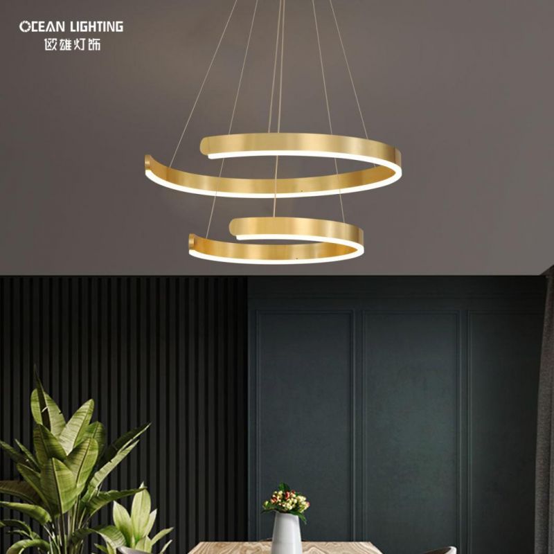 Ocean Lighting Wholesal Luxury Modern Indoor LED Gold Pendant Light