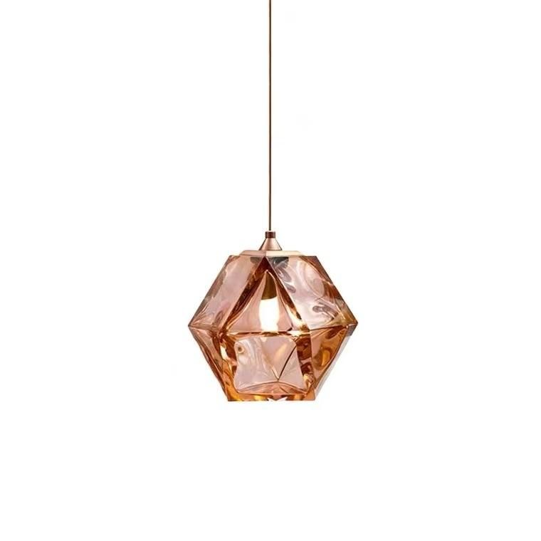 Zhongshan Factory Color Glass Chandelier Drop Light Dome Glass Droplight Home Lighting Pendant Lamp