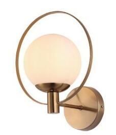 Modern Wall Light with Glass Shade and Gold Frame for Bedroom (W-180401)