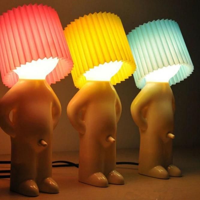 New Shy Man Small Table Lamp Desktop Light LED Night Lights