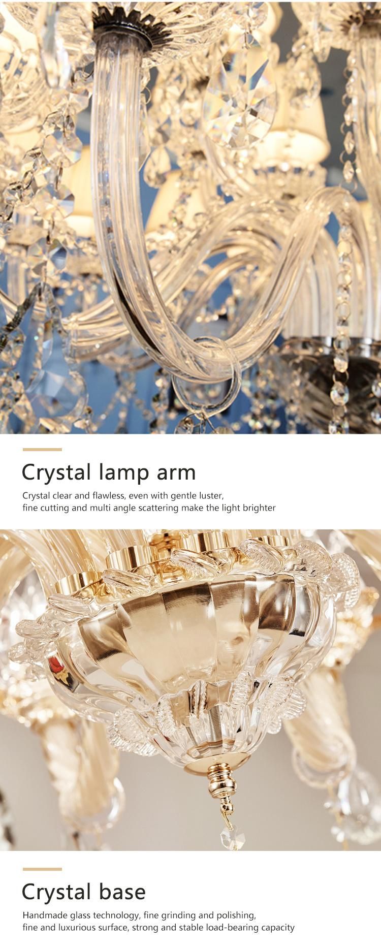 Nordic Style Decoration Luxury Hotel Lobby Custom Large Project Crystal K9 LED Chandelier Light
