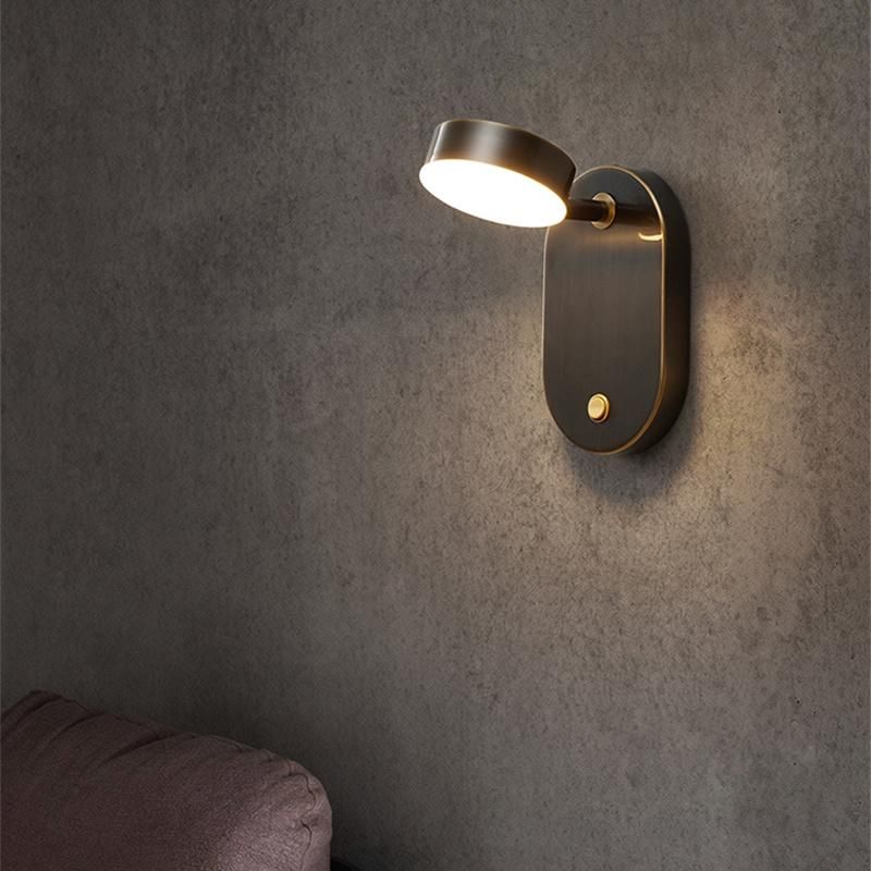 Copper Wall Lamp for Modern Bedside Lamp Creative Living Room Wall Hotel Light