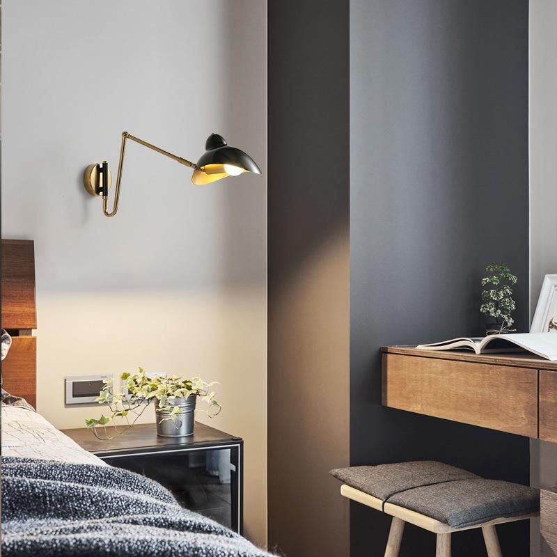 Loft Vintage Black White Bedroom Living Room Serge Wall Lights (WH-OR-04)