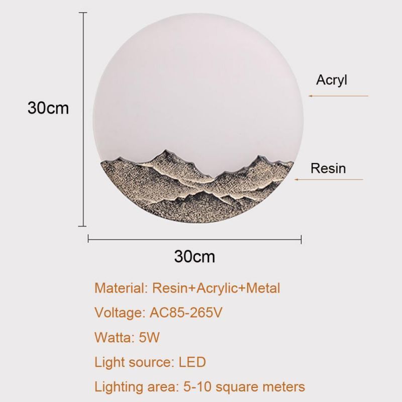 Chinese Modern Simple 5W LED Wall Light Bedroom Hotel LED Decorative Wall Light for Bedroom (WH-OR-129)