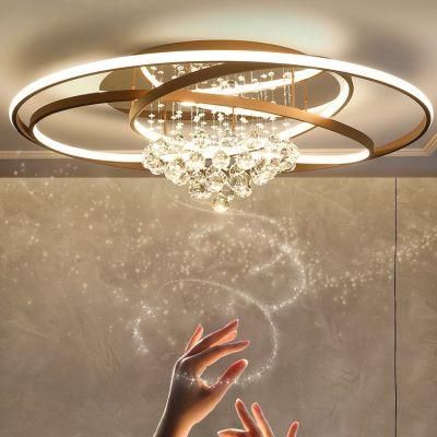 Nordic Modern Luxury Indoor Bedroom Crystal Simple Ceiling Lamp