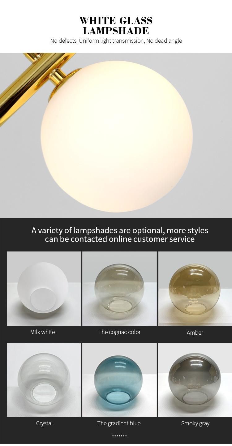 Modern European Style Round Glass LED G9 Chandeliers Lighting for Living Room